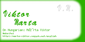 viktor marta business card